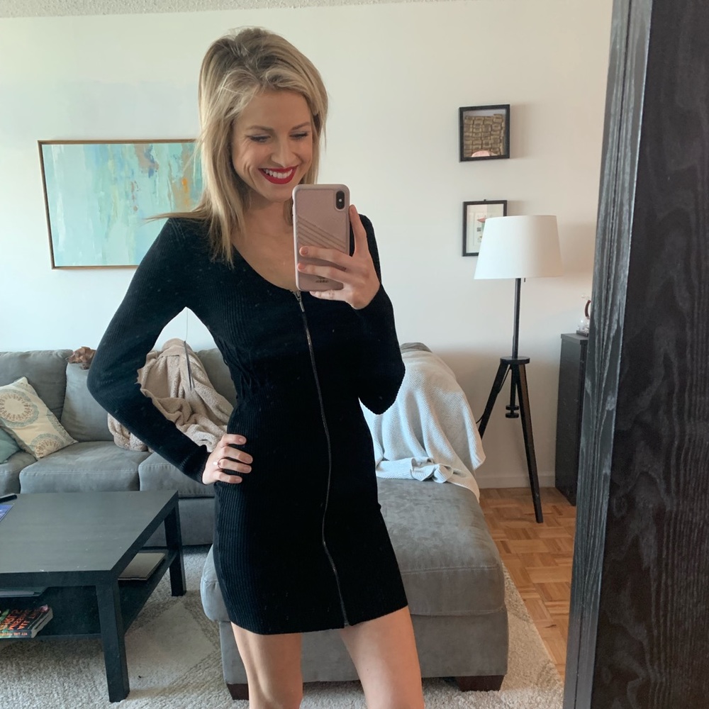 Guess Zip Up Bodycon Dress